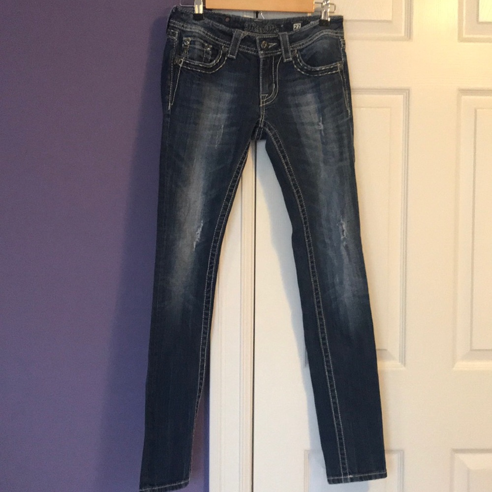 Dark wash Miss Me Skinny Jeans